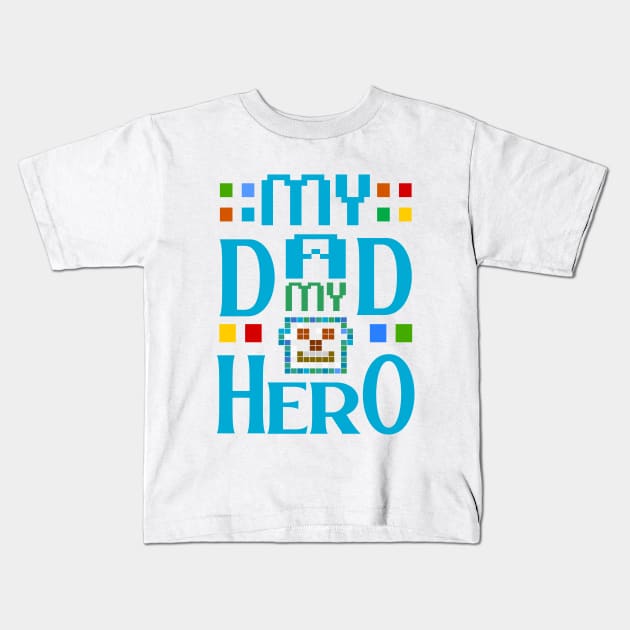 Best Dad In Town Kids T-Shirt by FlyingWhale369